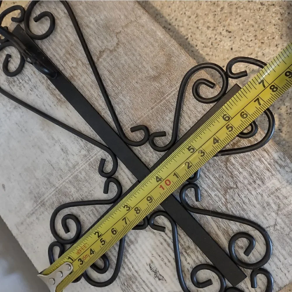 👍 Set of two different cross wall hanging candle holders.  Metal & Iron. C6